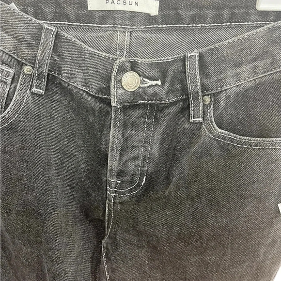 NWT PacSun Laya II Jean Size 26 Washed Black High Waisted 100% Cotton - Picture 3 of 12
